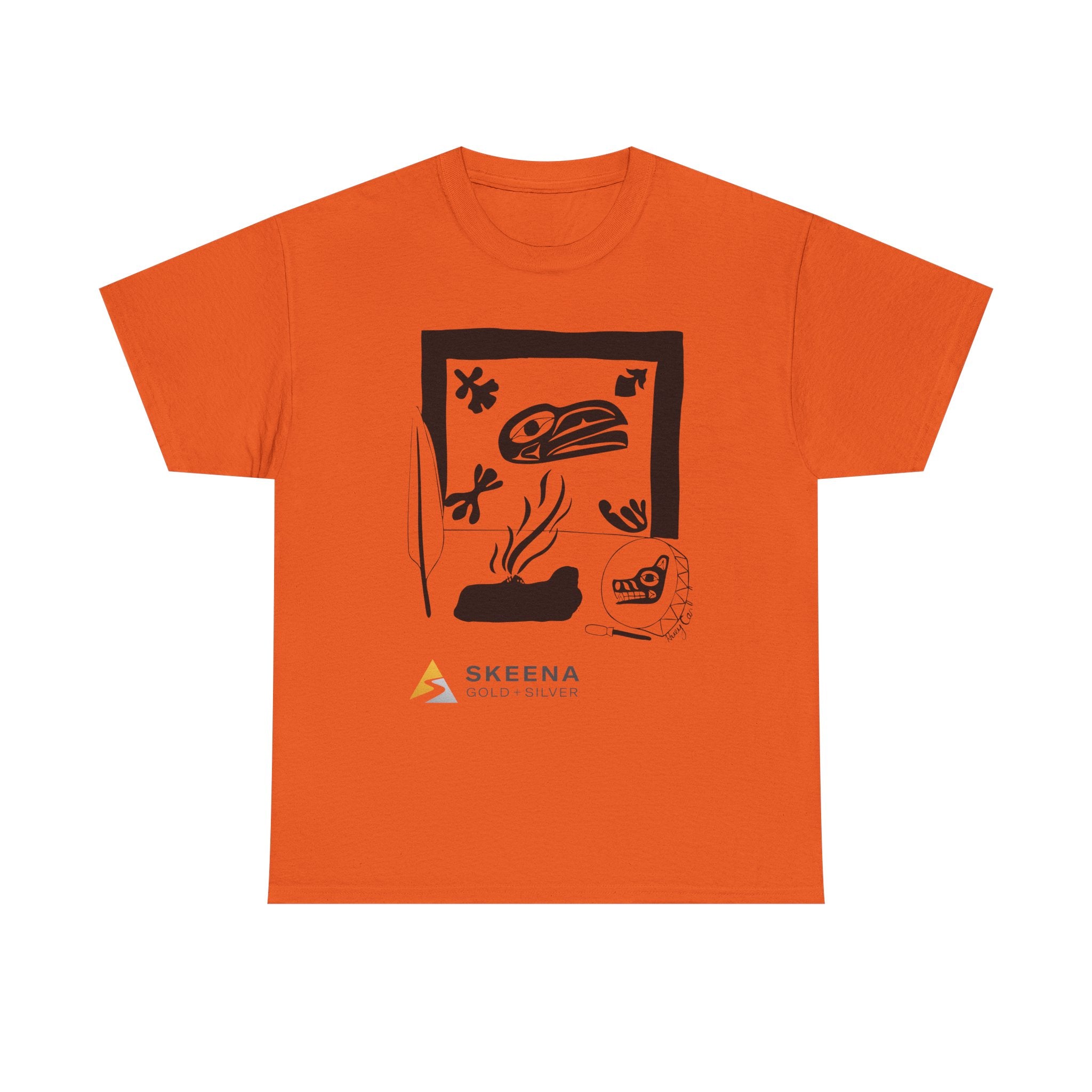 Skeena Orange Shirt Vibrant Unisex Heavy Cotton Tee with Artistic Print - Graphic Tee, Casual Wear, Gift Idea, Summer Style, Festival Top
