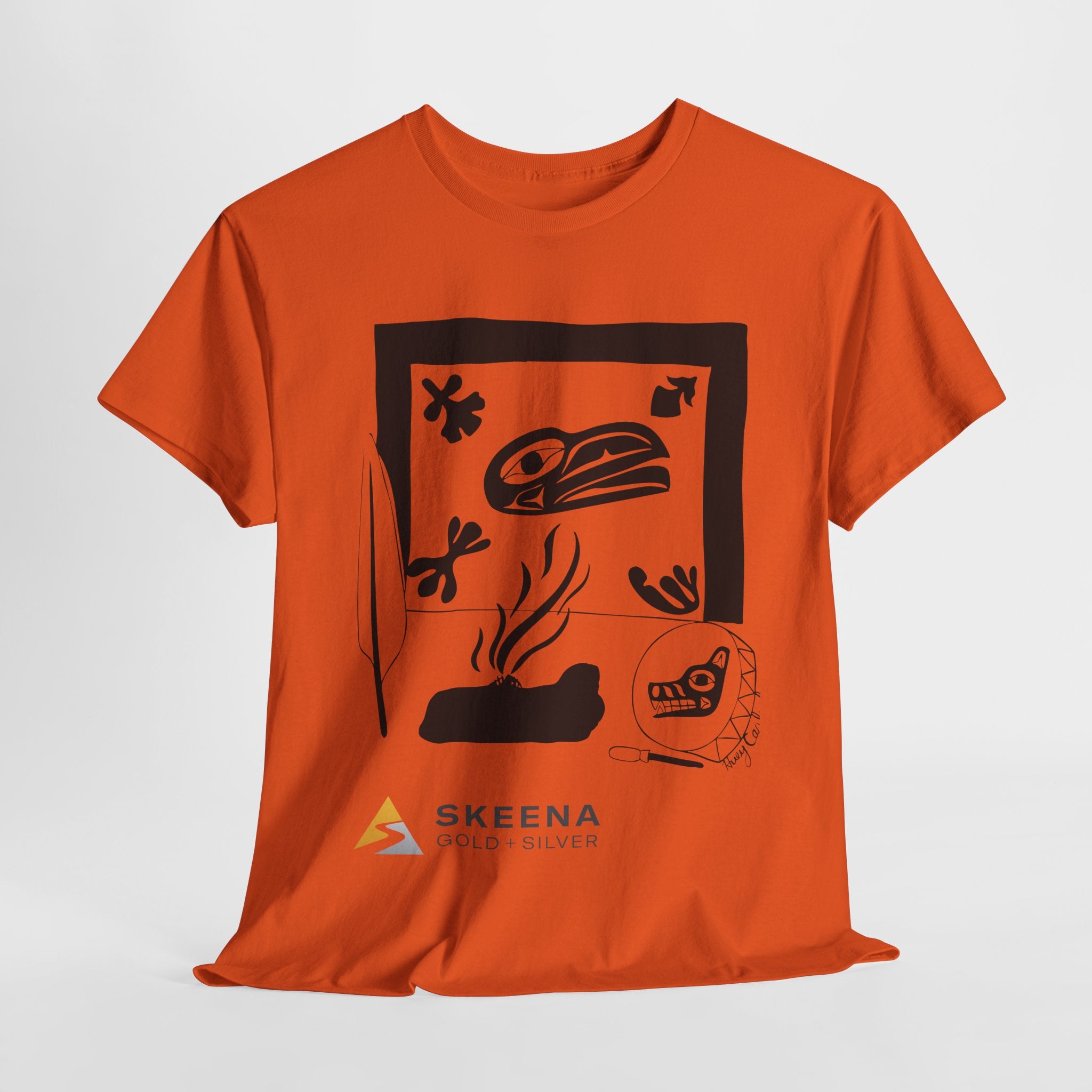 Skeena Orange Shirt Vibrant Unisex Heavy Cotton Tee with Artistic Print - Graphic Tee, Casual Wear, Gift Idea, Summer Style, Festival Top