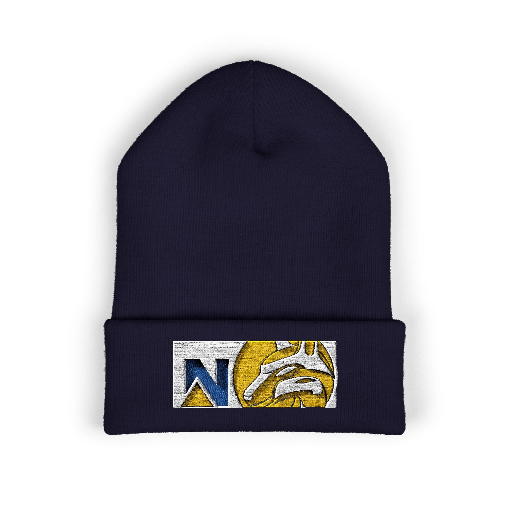 Embroidered Classic Cuffed Beanie - Stylish Winter Accessory for Men and Women