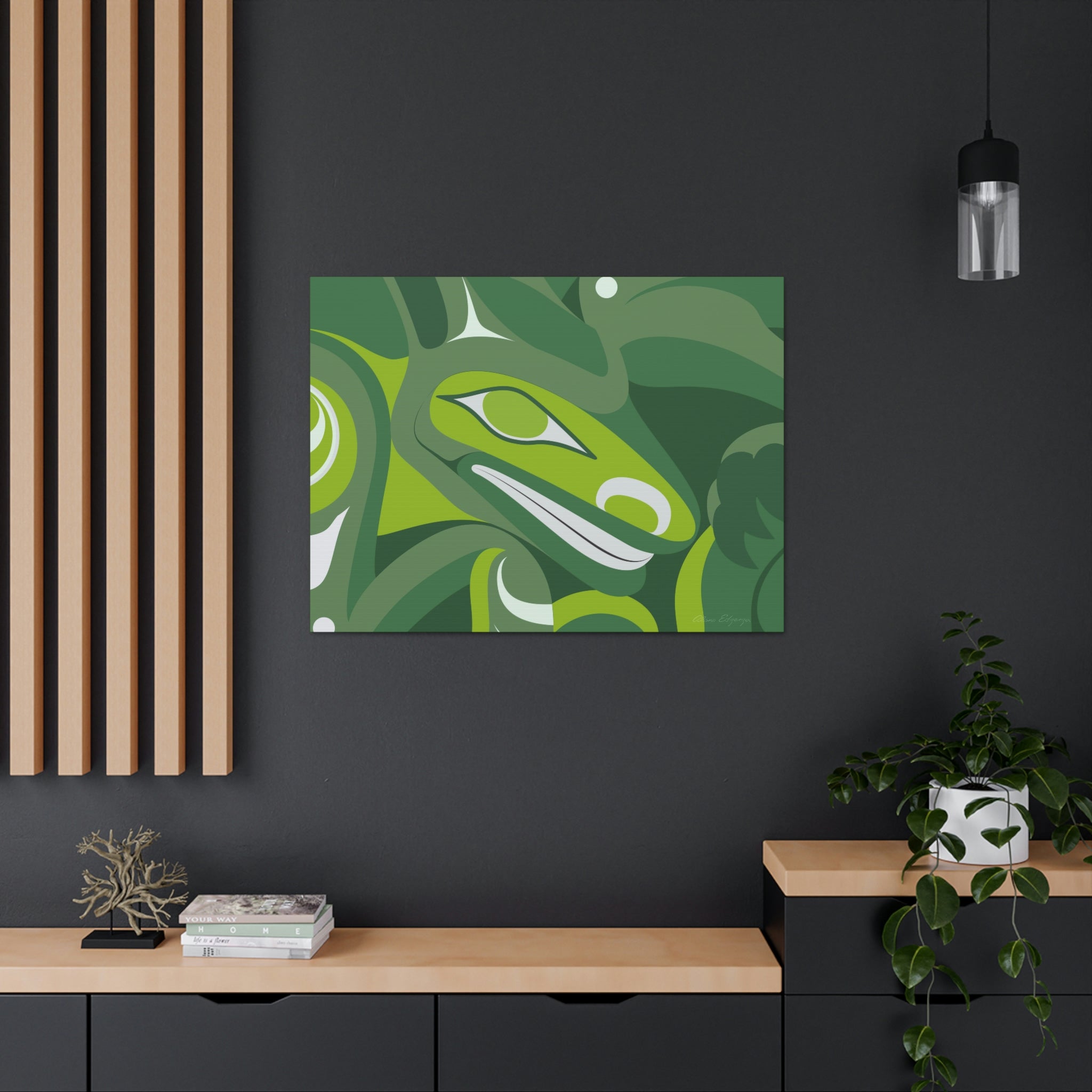 Jade Timber Wolf on Canvas 2023