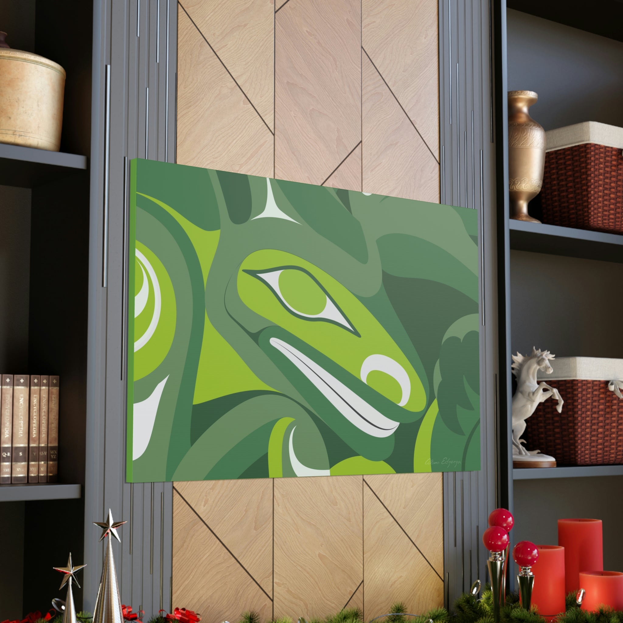 Jade Timber Wolf on Canvas 2023