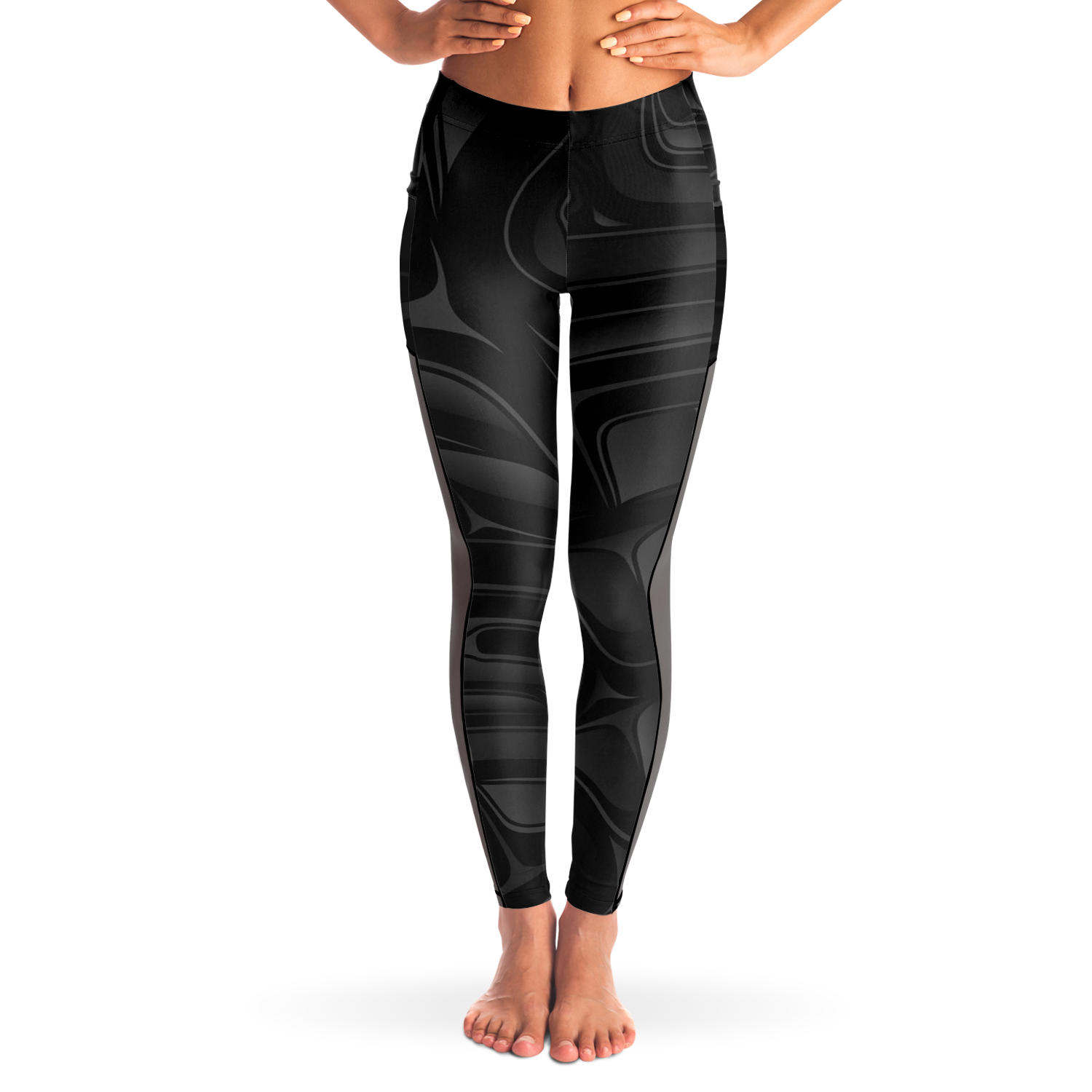 Black Mesh Pocket Formline Leggings