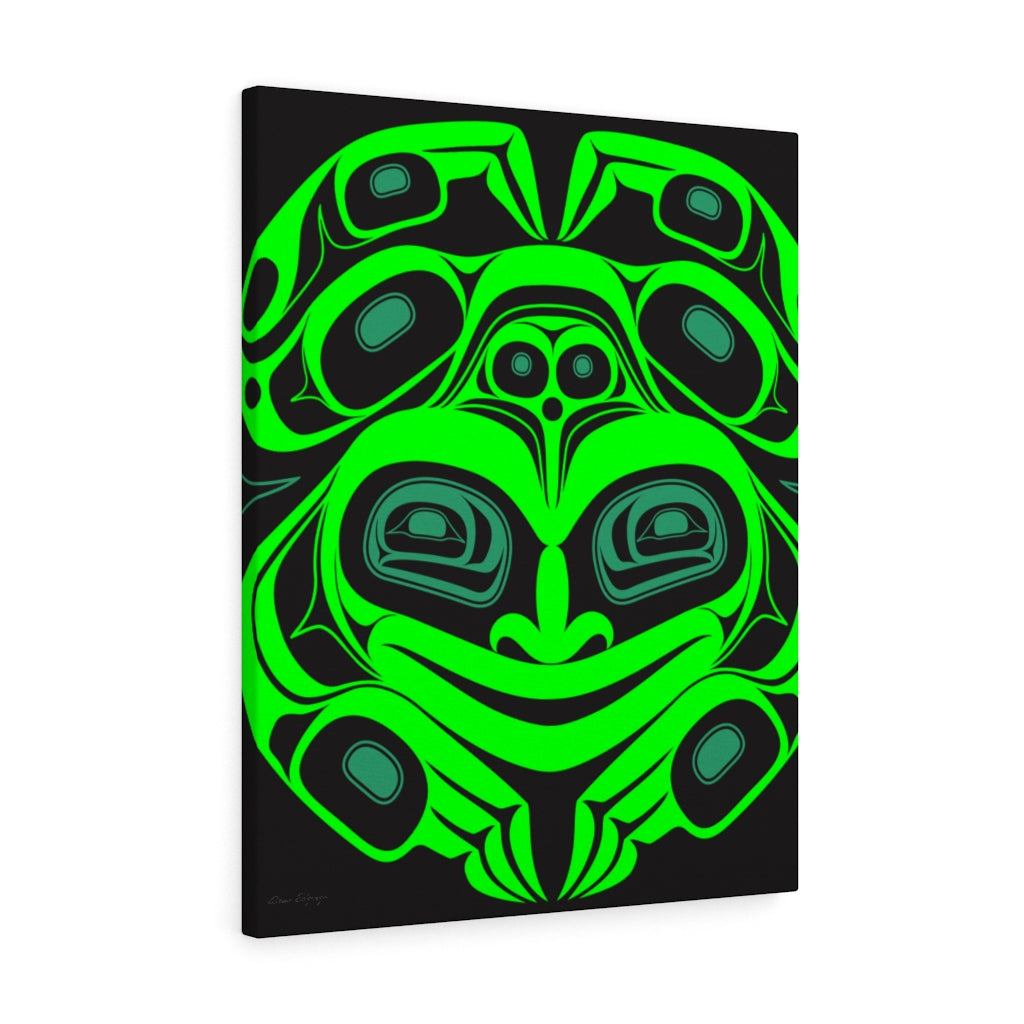 Lime Wise Frog Canvas