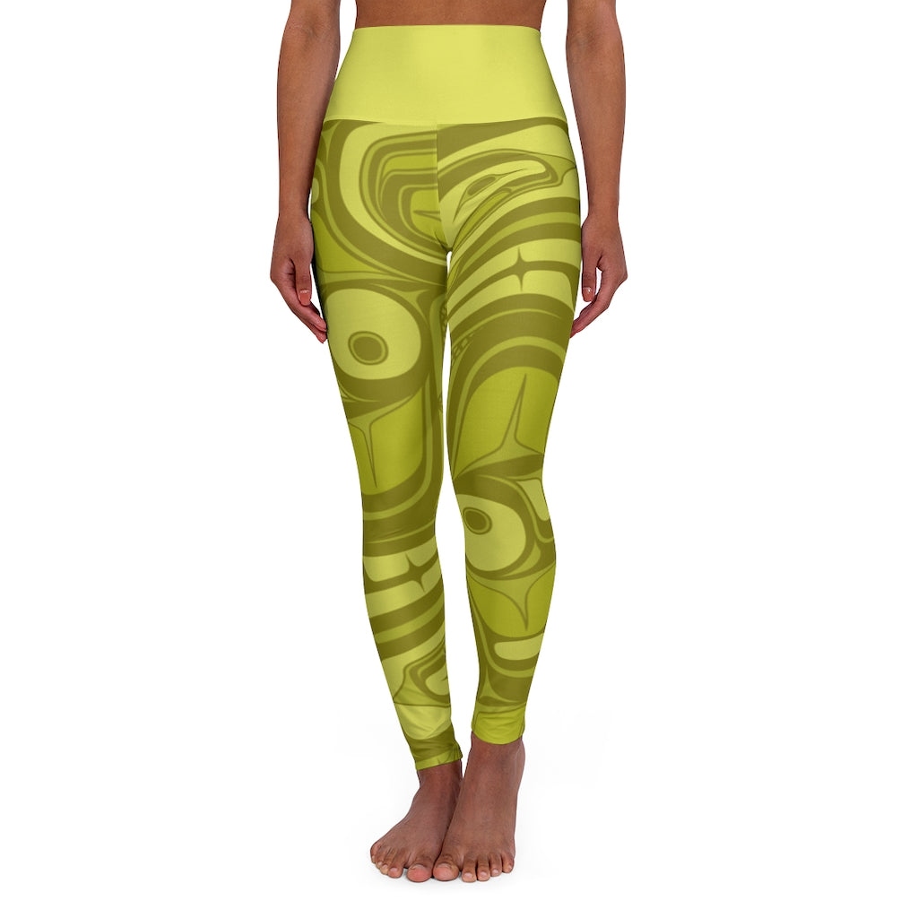 Lime High Waisted Yoga Leggings