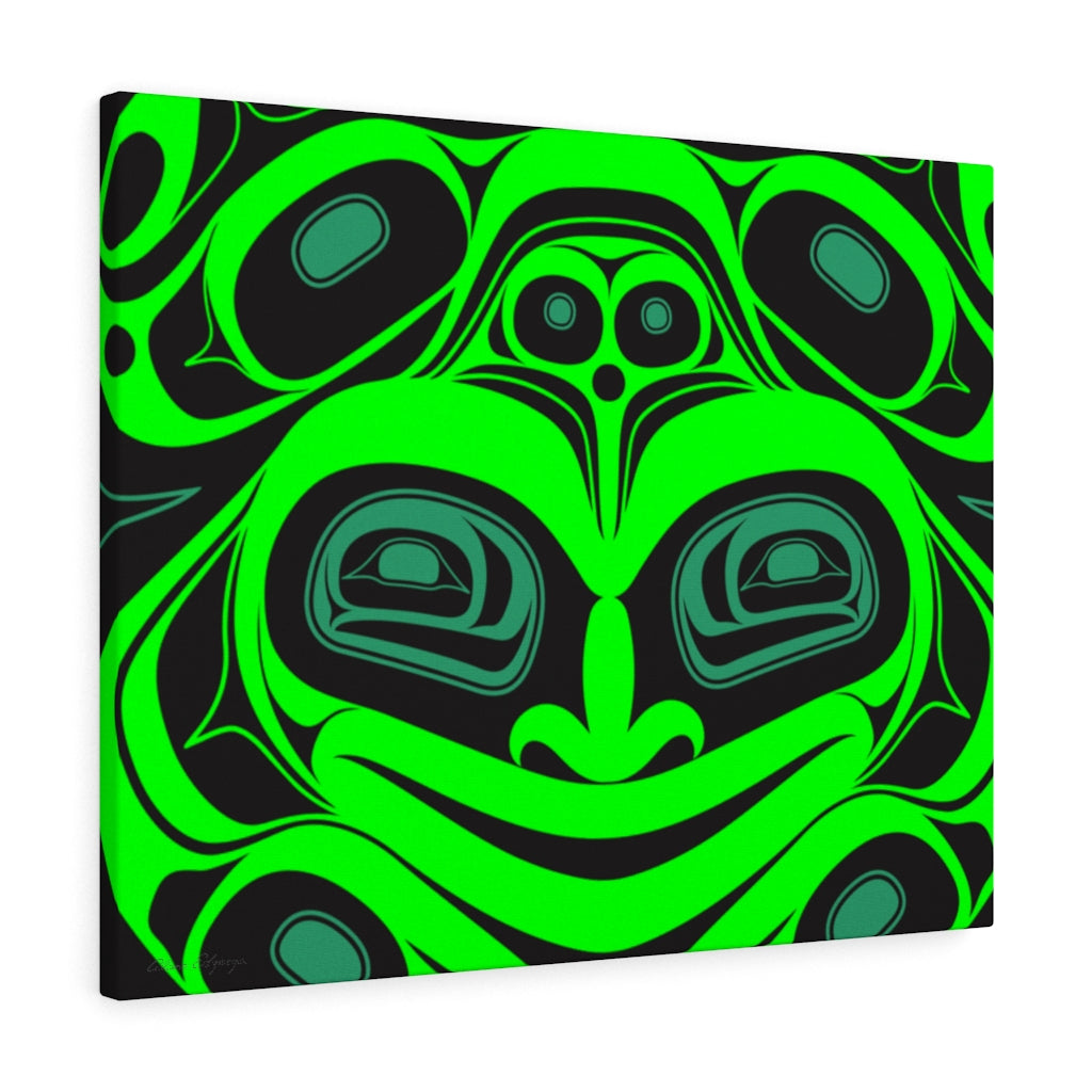 Lime Wise Frog Canvas