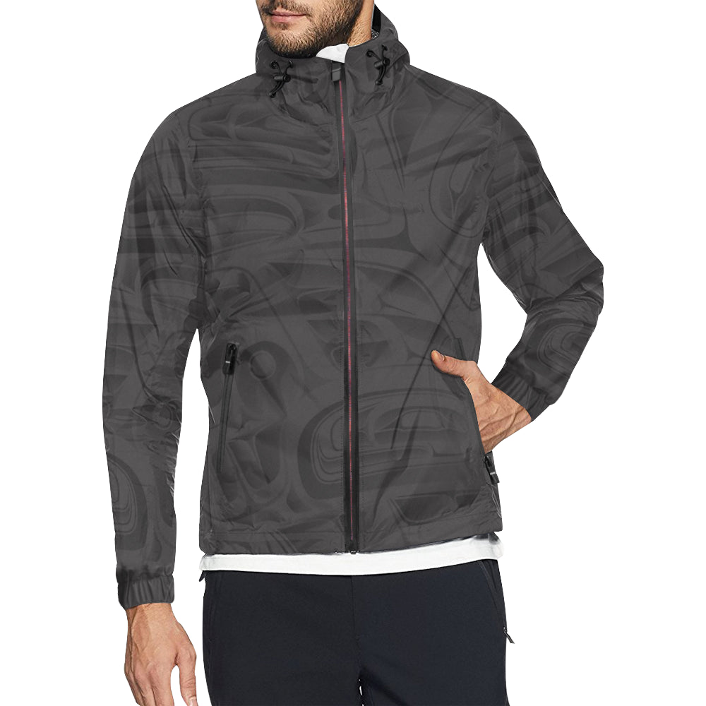 Carbon mens  Hooded Windbreaker (Model H23)