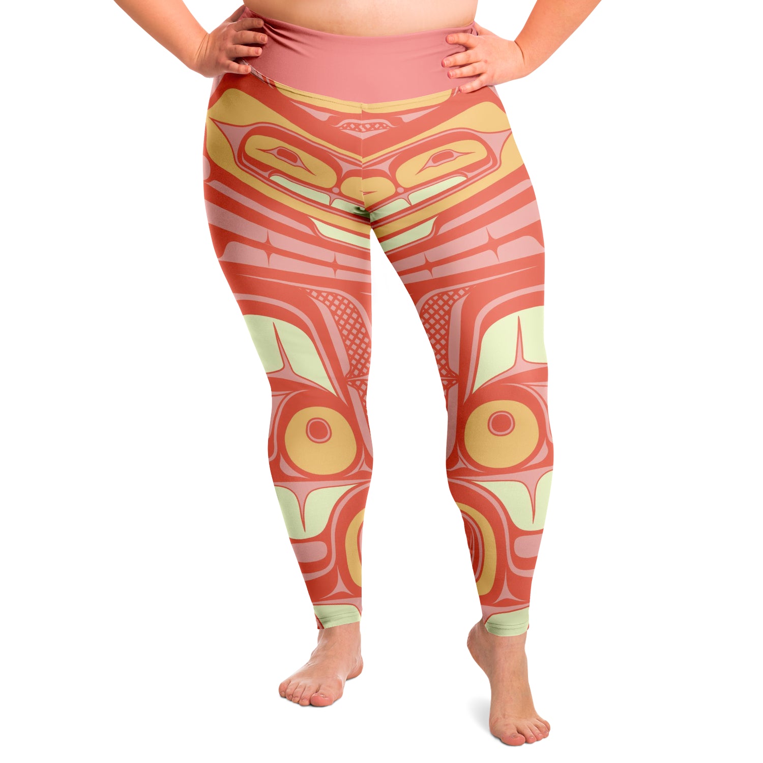 Coral Ocean Magic Plus Size Leggings