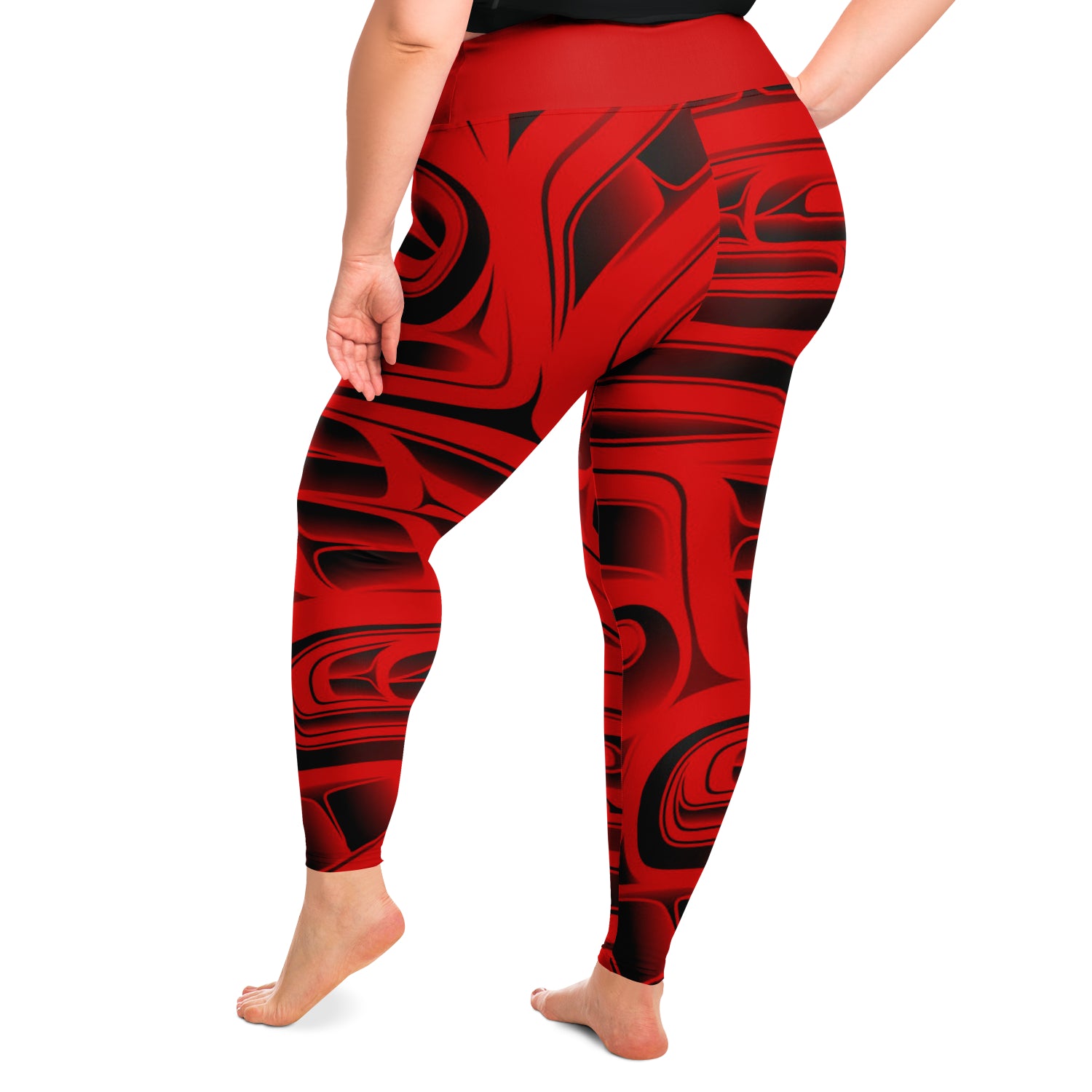 Red Plus Size Leggings