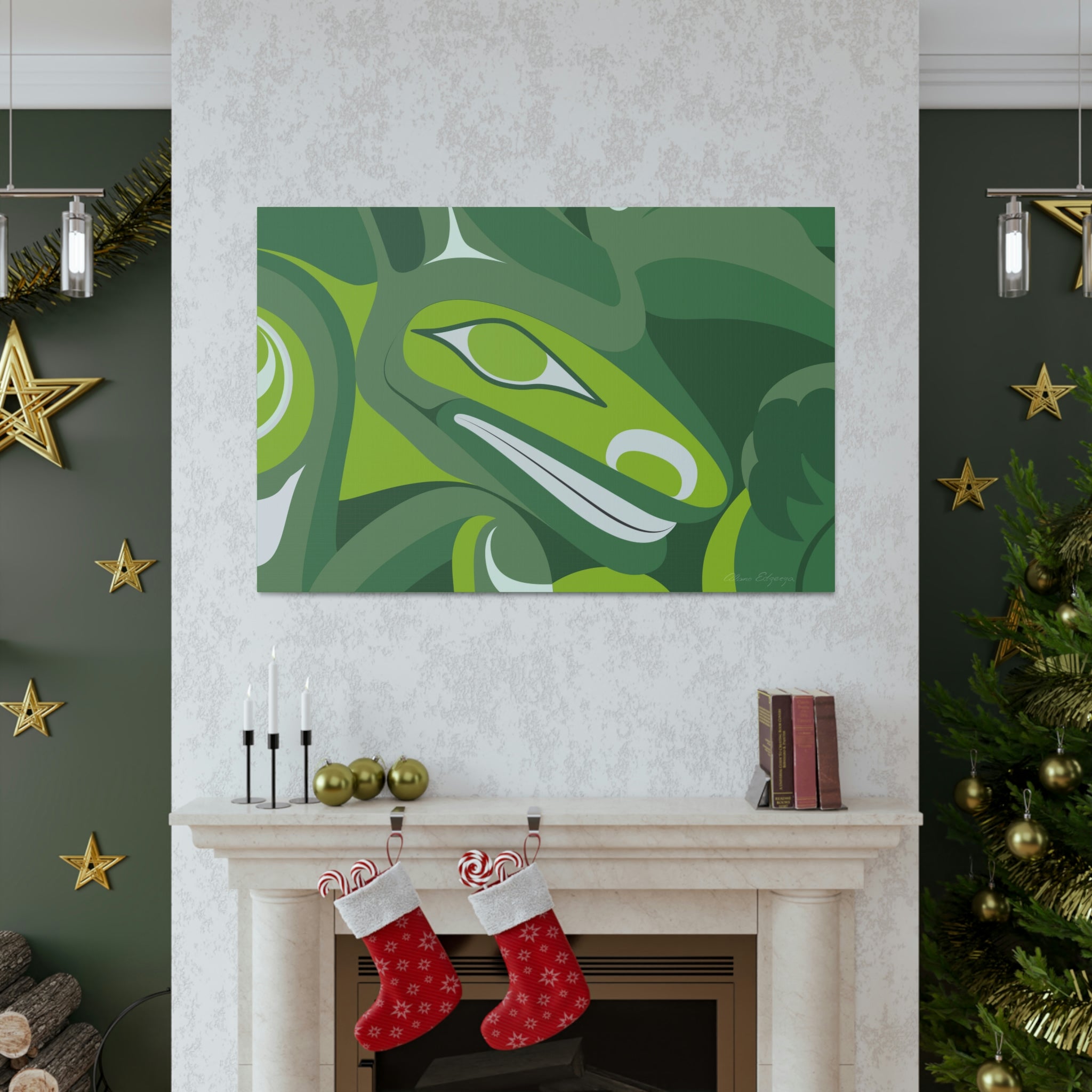Jade Timber Wolf on Canvas 2023
