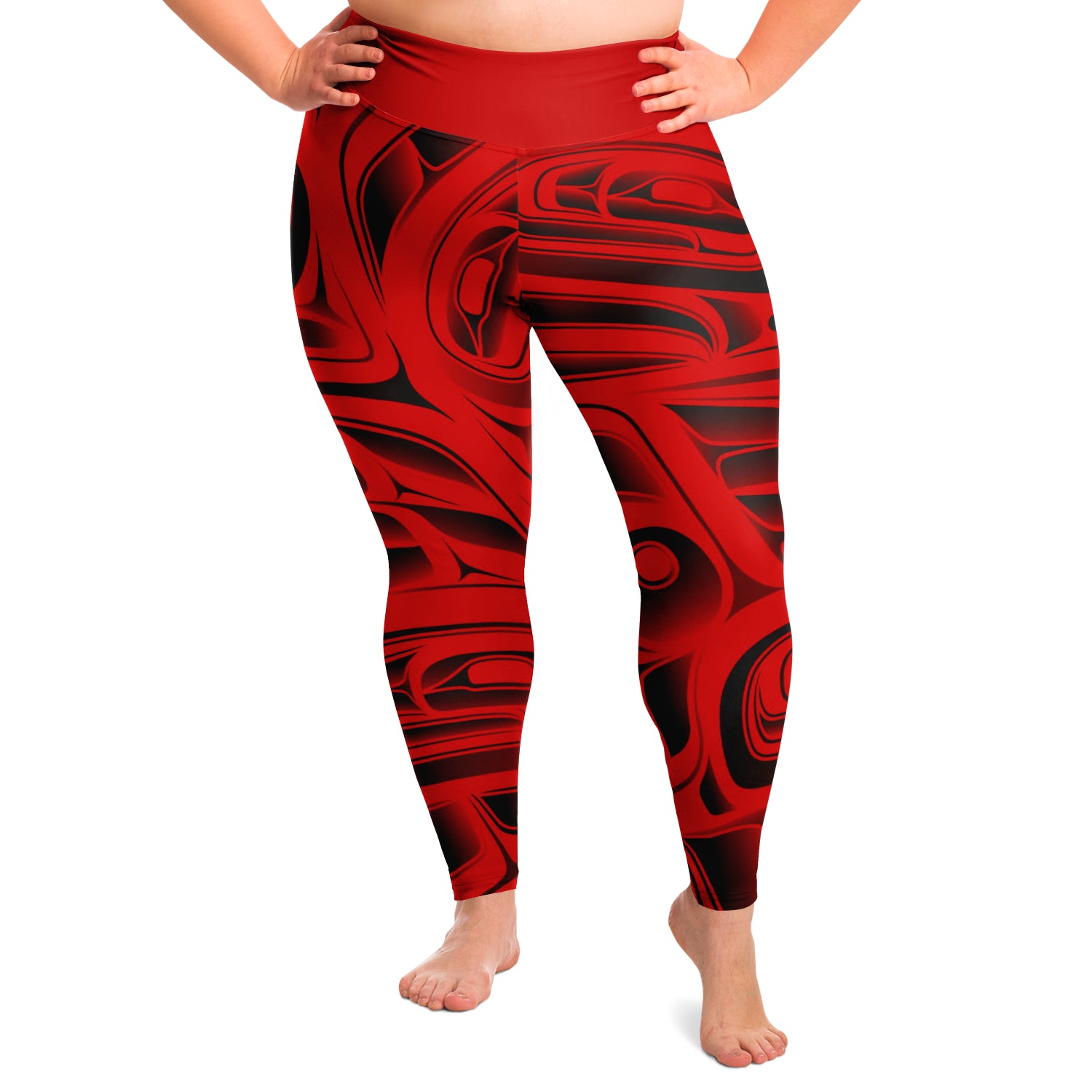 Red Plus Size Leggings