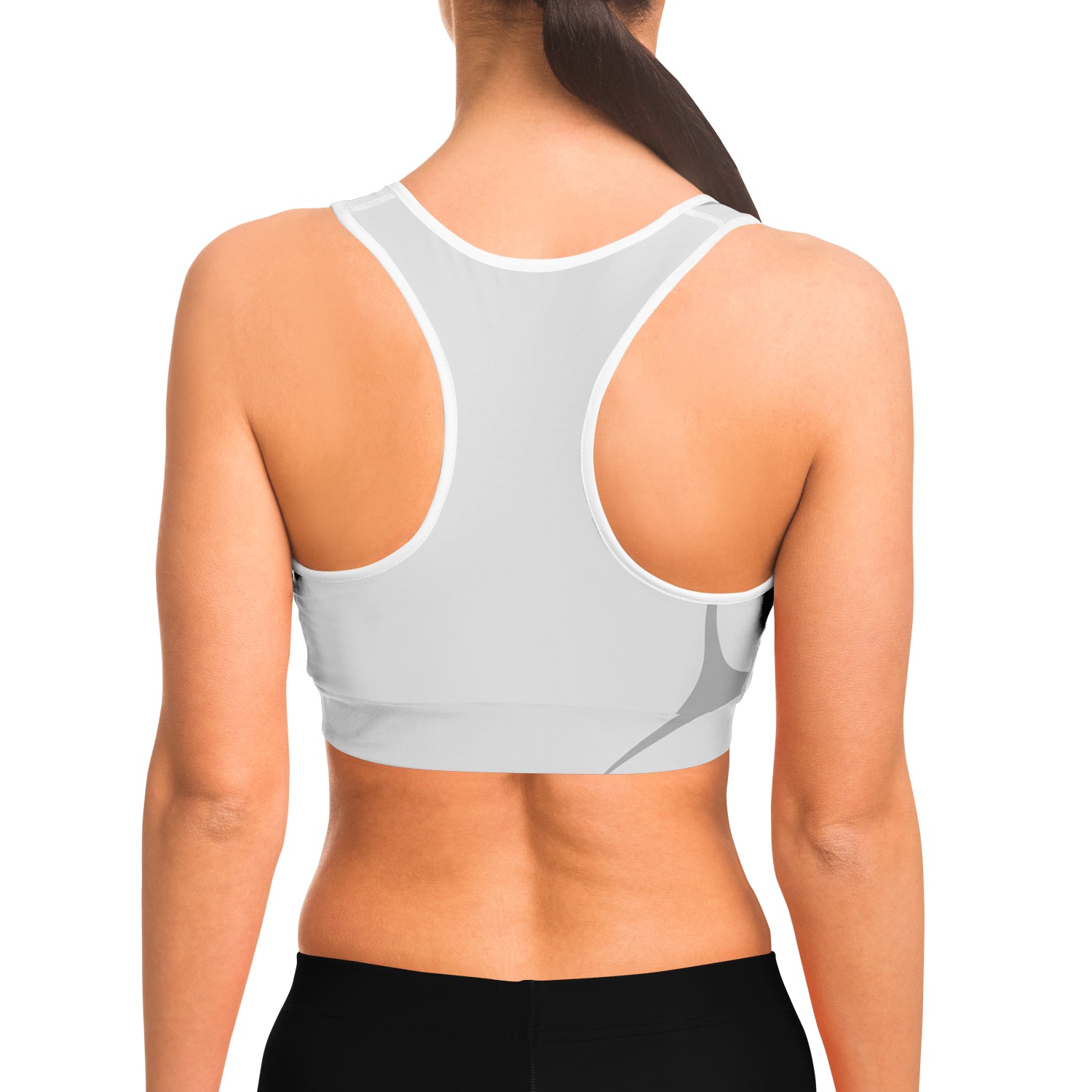 White & Grey Sports Bra