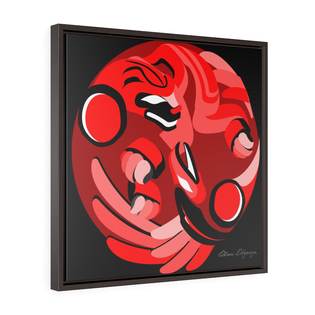 Raven and the Bear on Red Coral