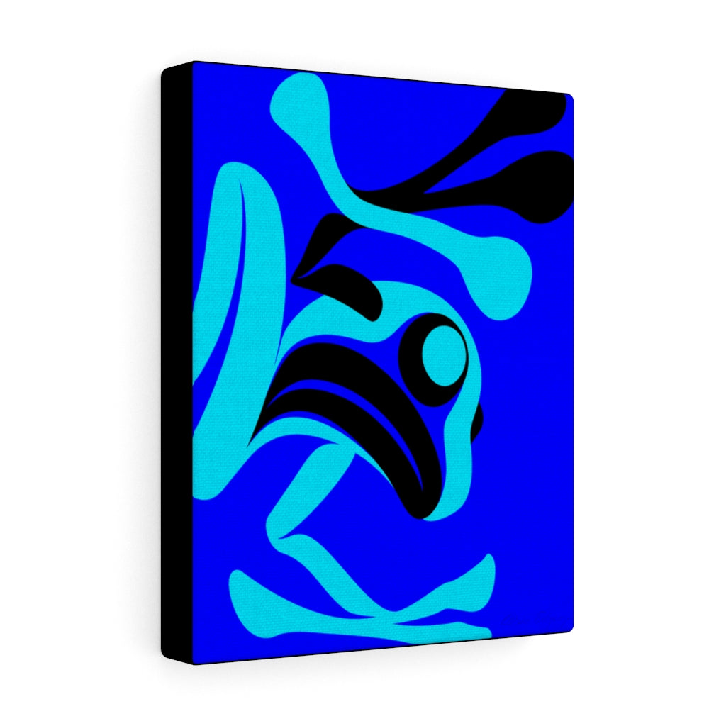 The Story Teller on Blue Canvas Gallery Wraps
