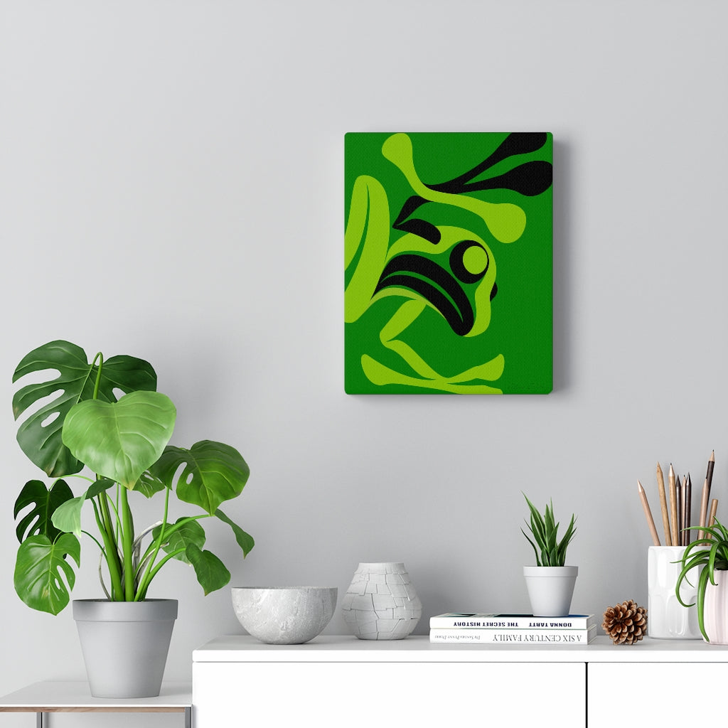 The Story Teller on Green Canvas Gallery Wraps