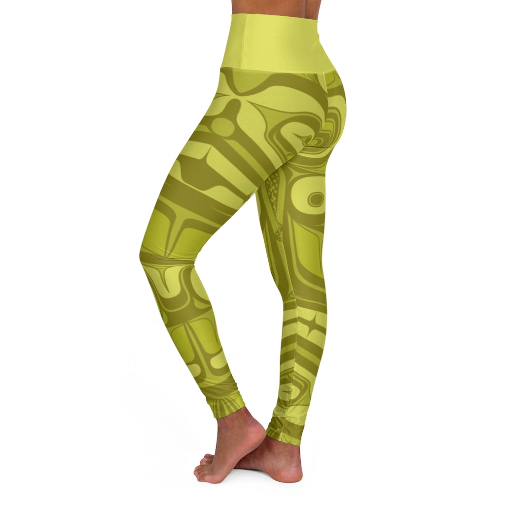 Lime High Waisted Yoga Leggings