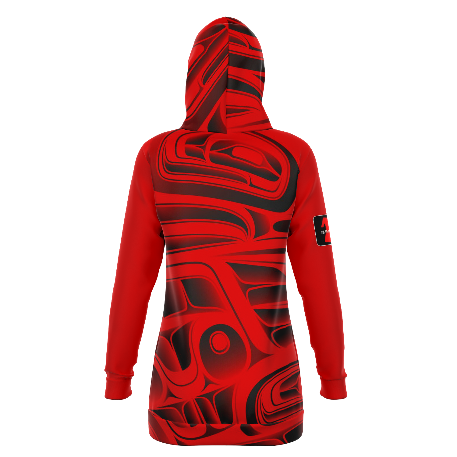 Red Formline cotton poly Hoodie dress