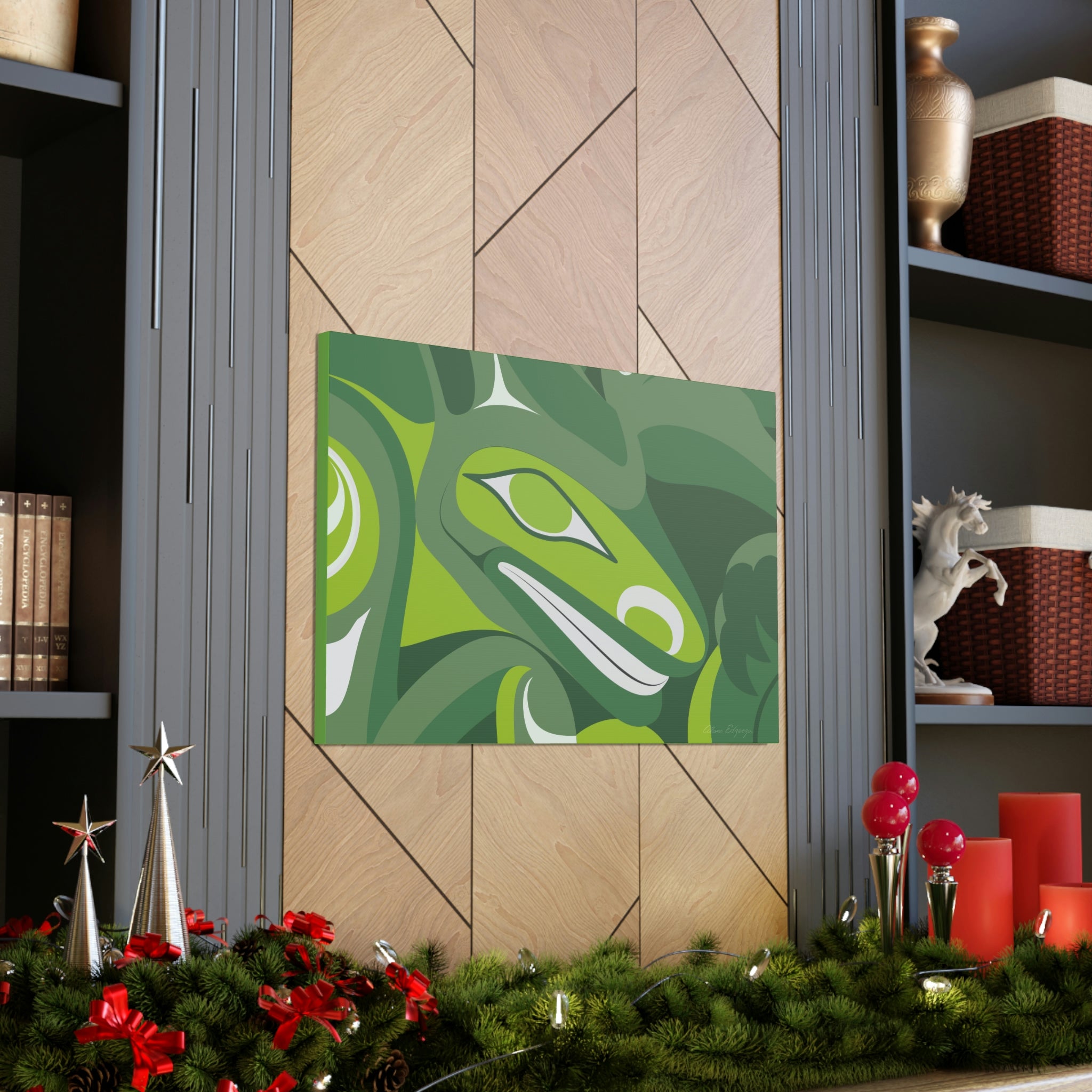 Jade Timber Wolf on Canvas 2023