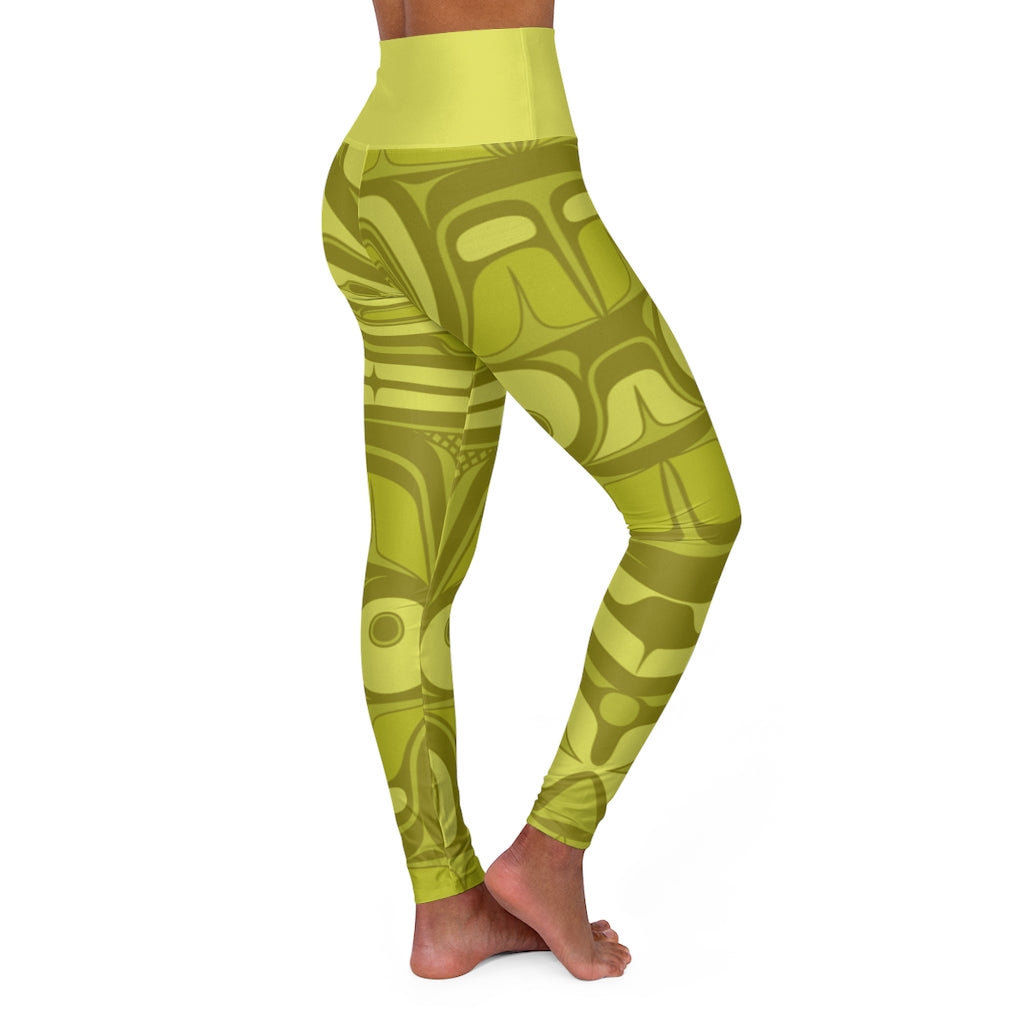 Lime High Waisted Yoga Leggings