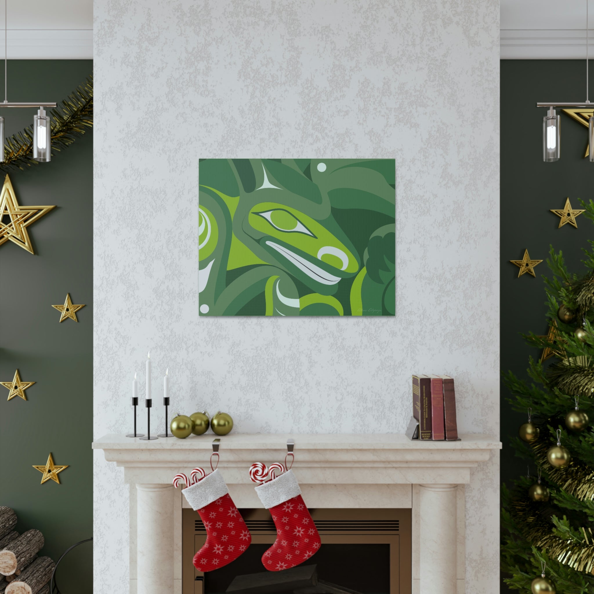 Jade Timber Wolf on Canvas 2023