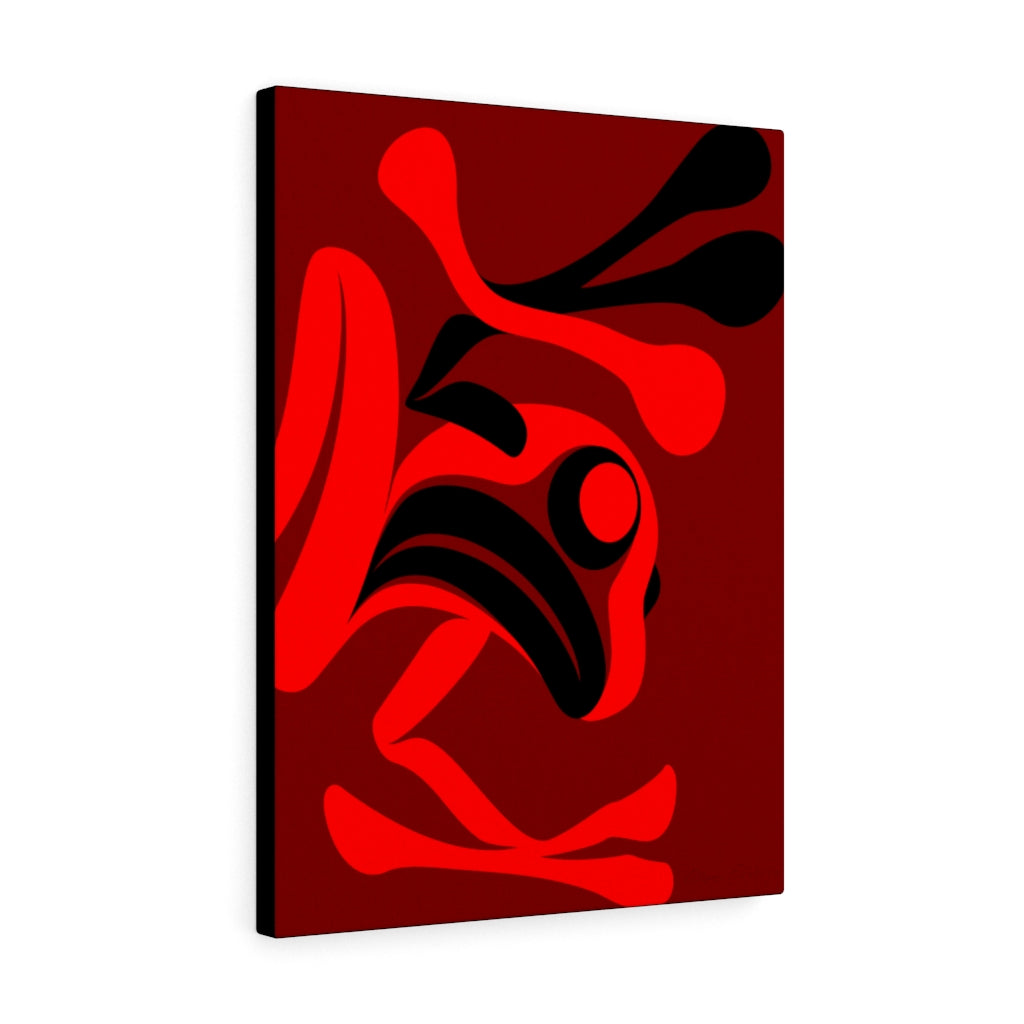 The Story Teller on Red Canvas Gallery Wraps