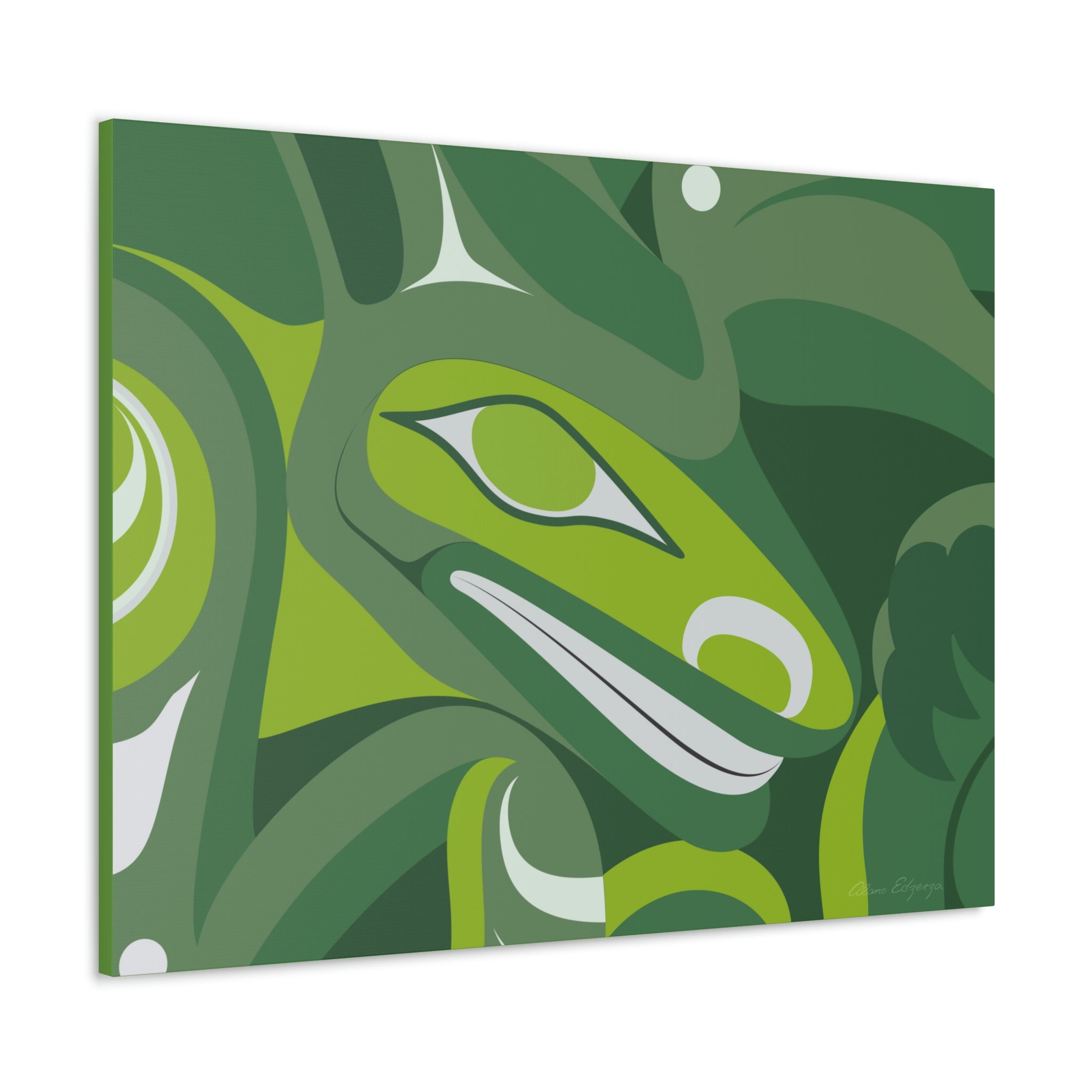Jade Timber Wolf on Canvas 2023