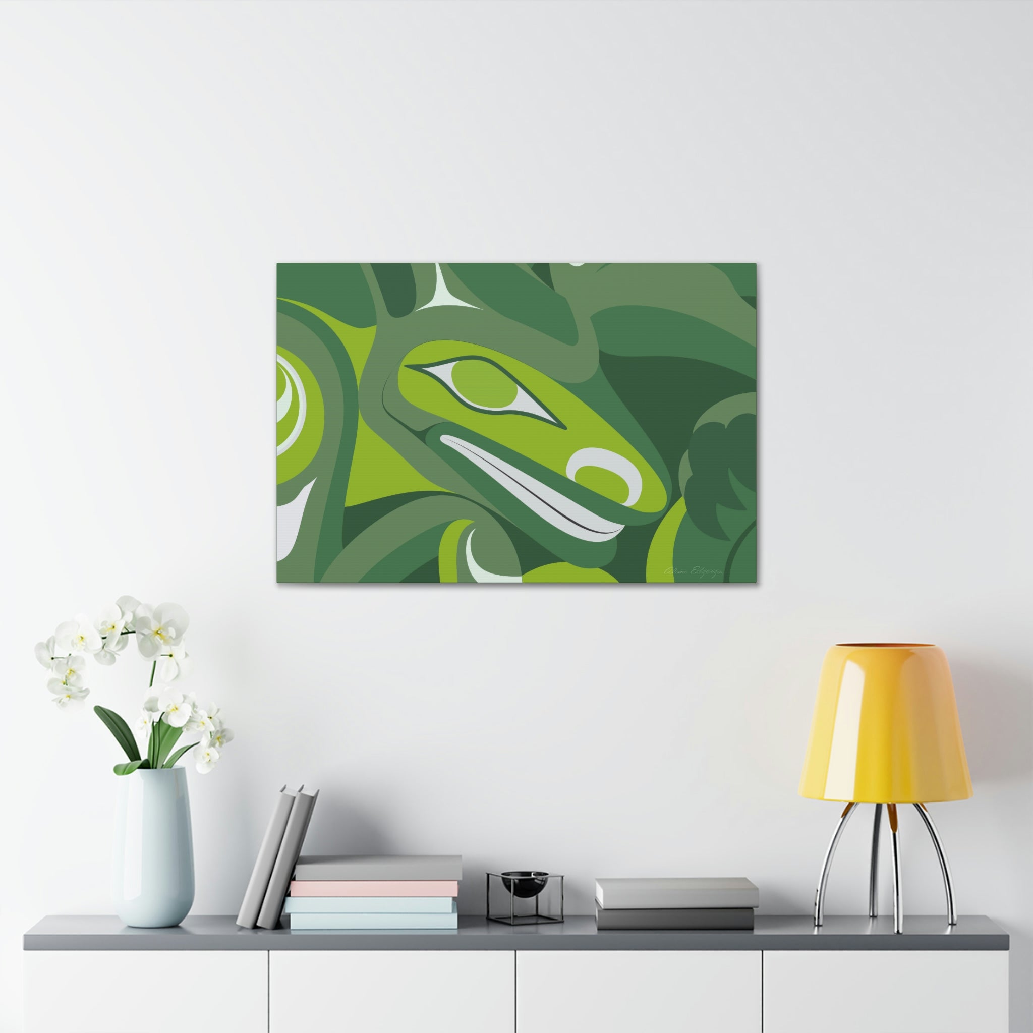 Jade Timber Wolf on Canvas 2023