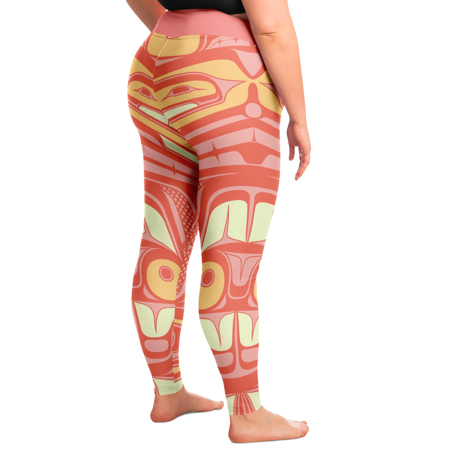 Coral Ocean Magic Plus Size Leggings