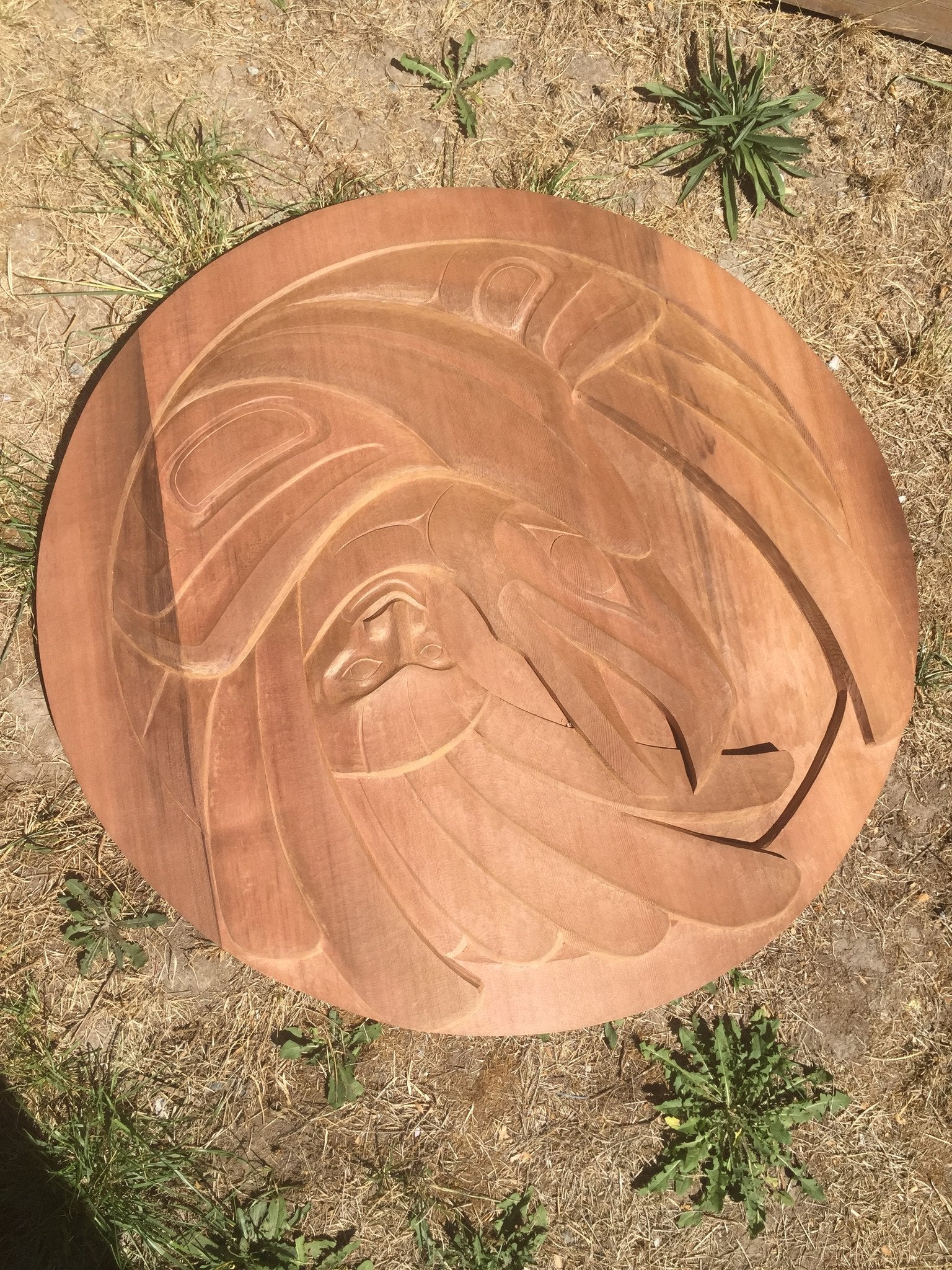 "Succession" 40" Cedar Carved Panel