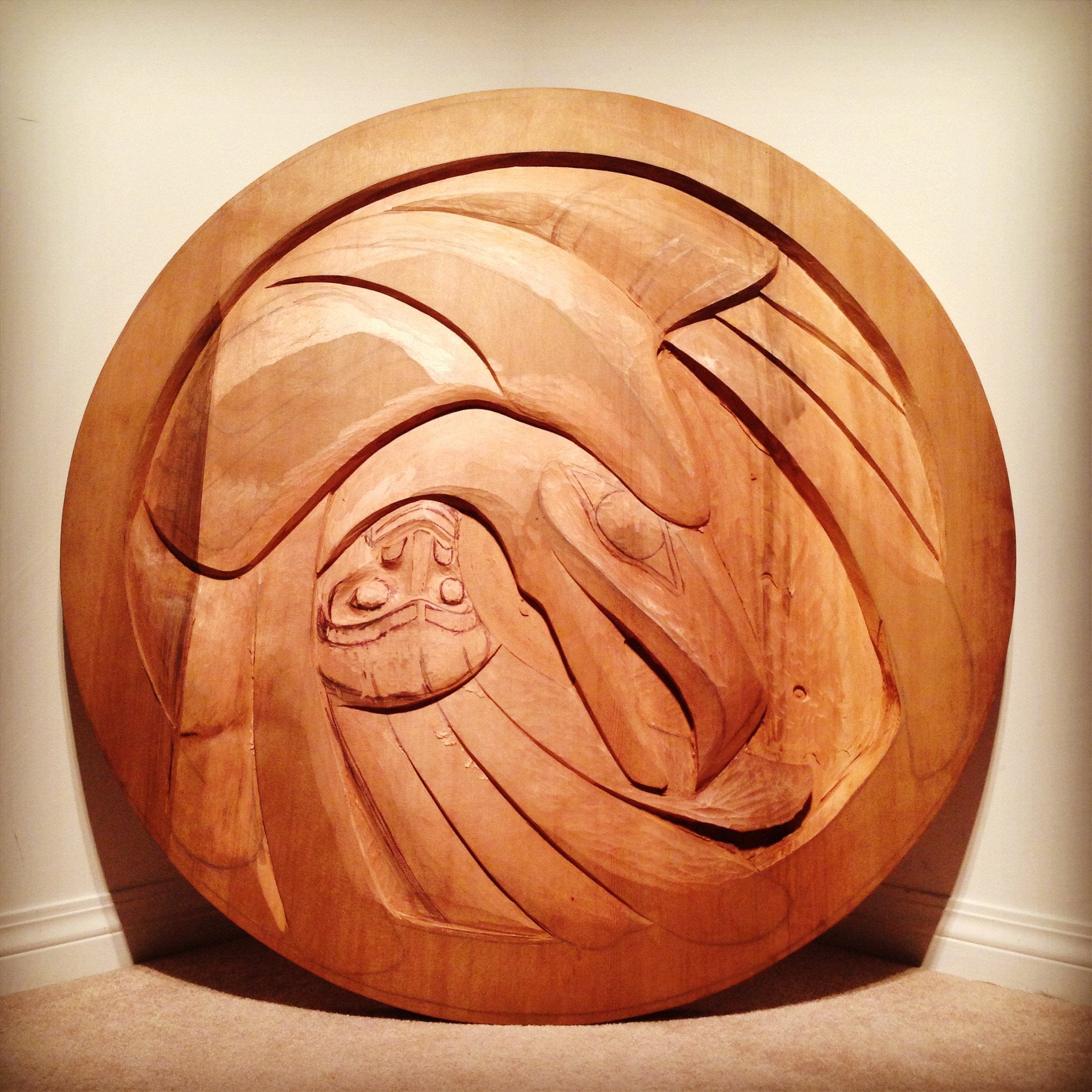 "Succession" 40" Cedar Carved Panel