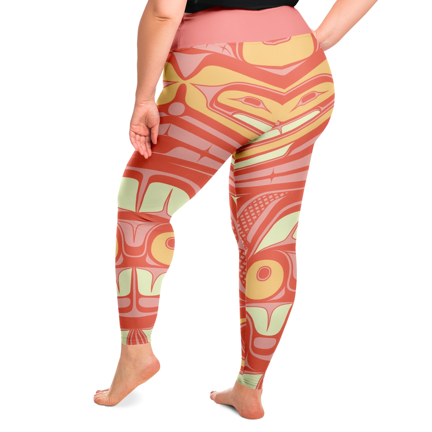 Coral Ocean Magic Plus Size Leggings