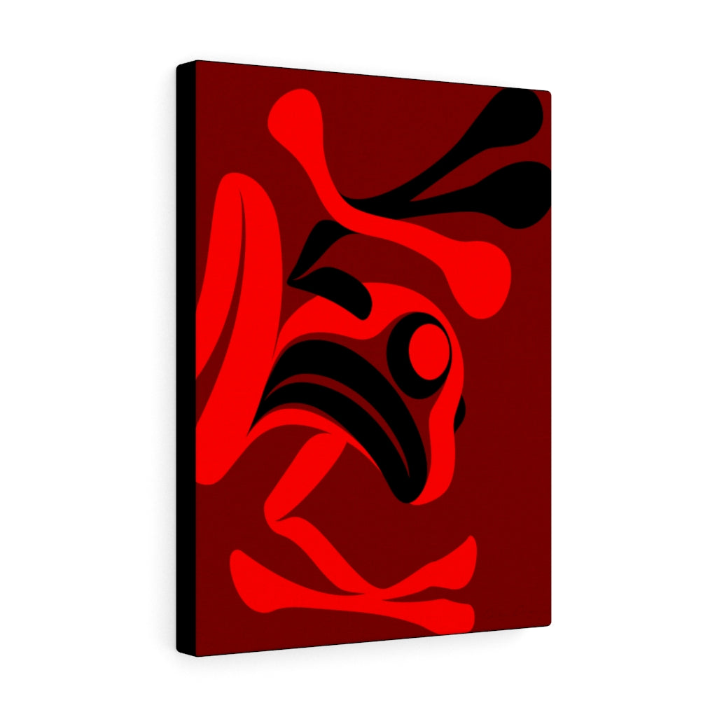 The Story Teller on Red Canvas Gallery Wraps