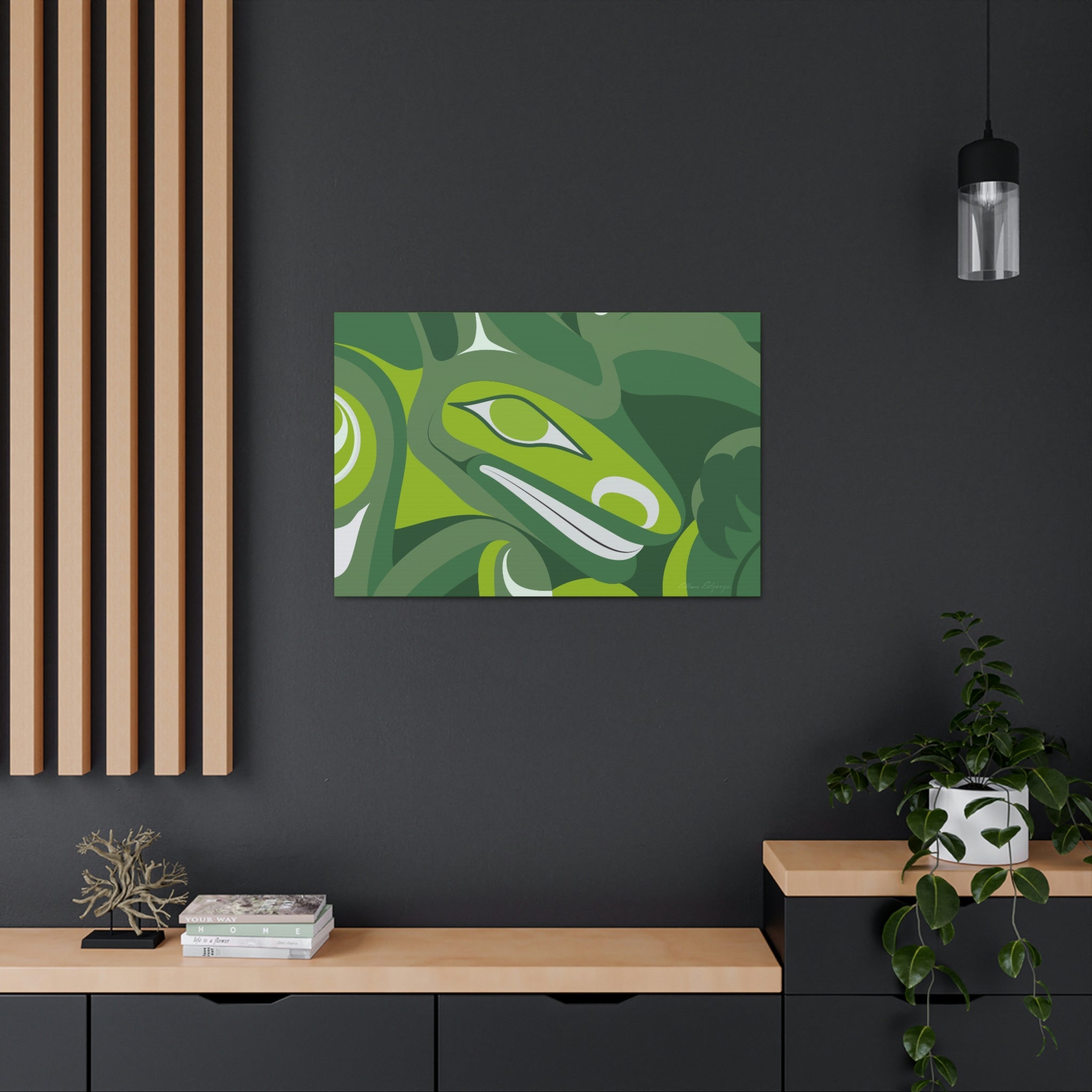 Jade Timber Wolf on Canvas 2023
