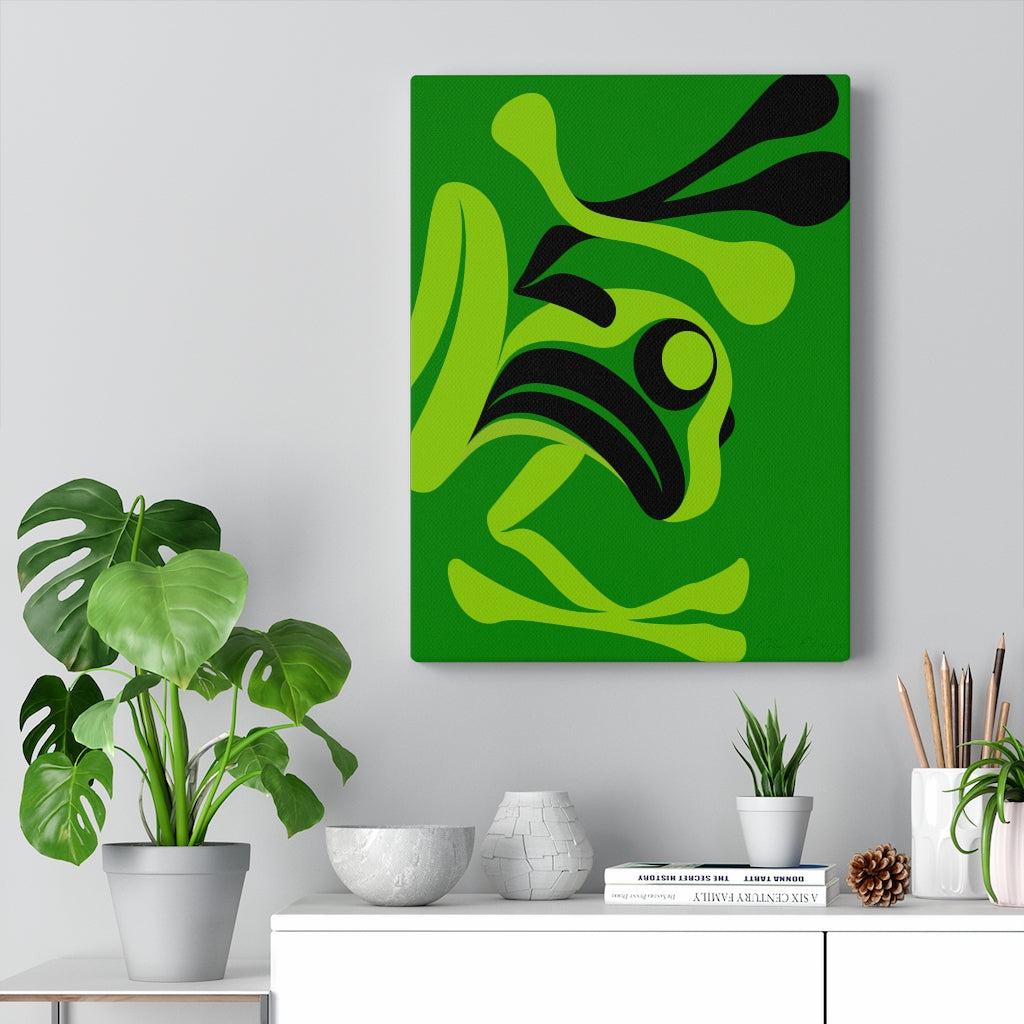 The Story Teller on Green Canvas Gallery Wraps