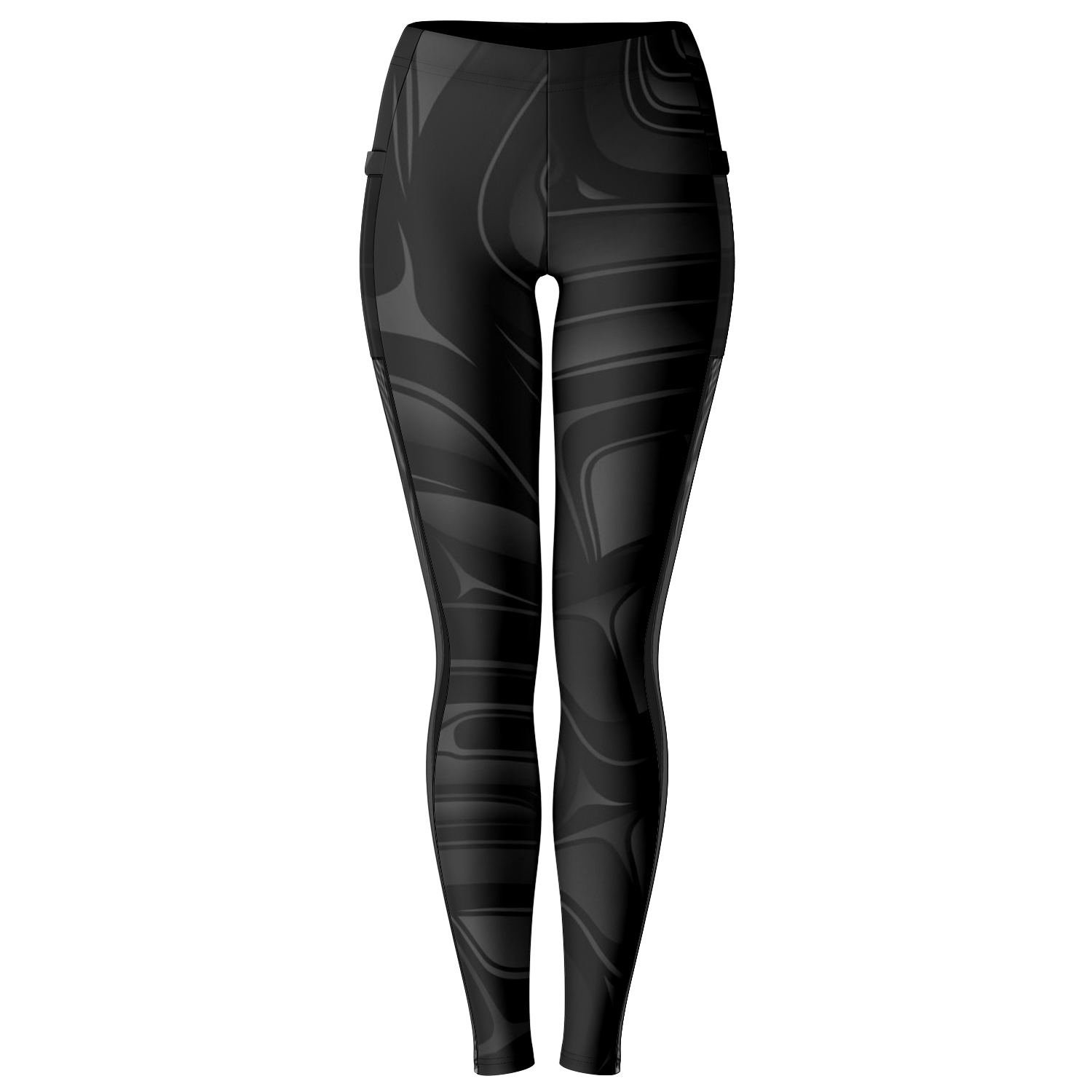 Black Mesh Pocket Formline Leggings