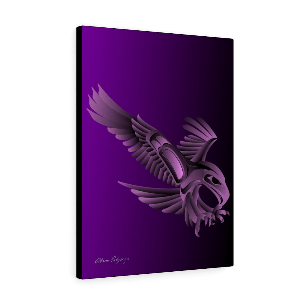 Eagle Hunting on Purple Canvas Gallery Wraps