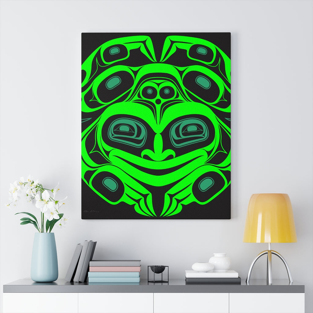 Lime Wise Frog Canvas