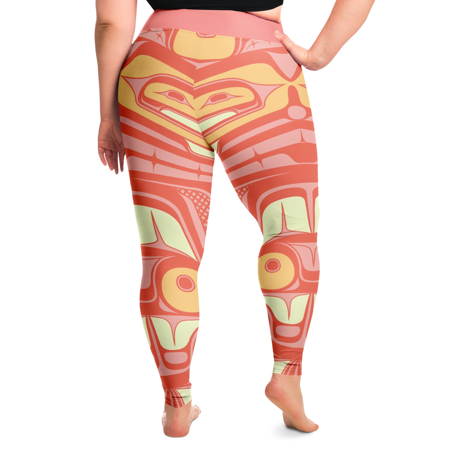 Coral Ocean Magic Plus Size Leggings