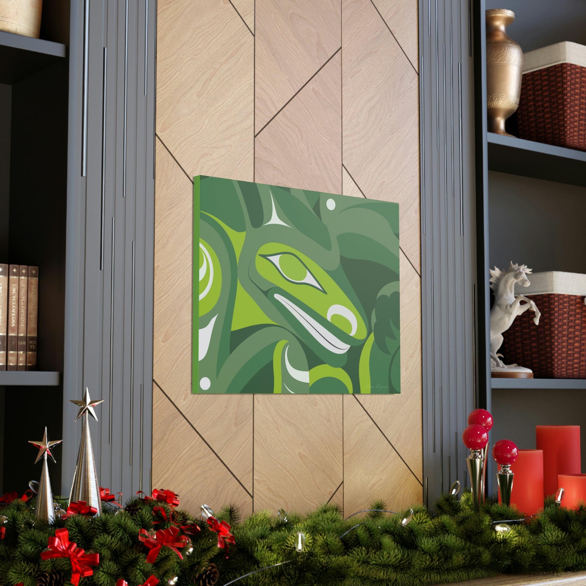 Jade Timber Wolf on Canvas 2023