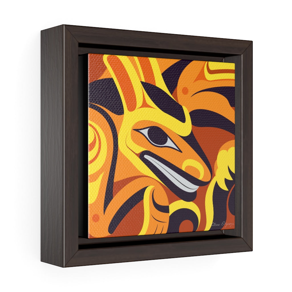 Amber Wolf Framed Premium Gallery Wrap Canvas