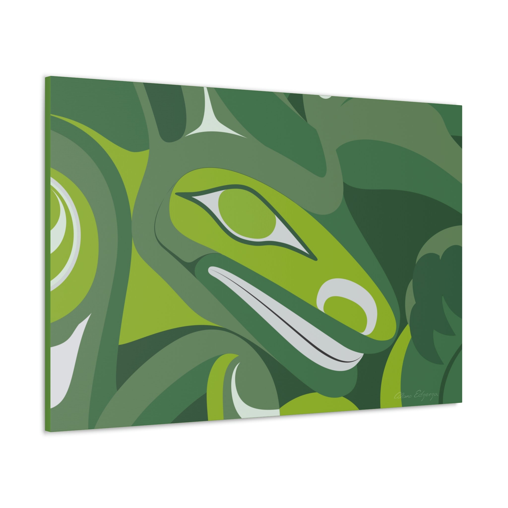 Jade Timber Wolf on Canvas 2023