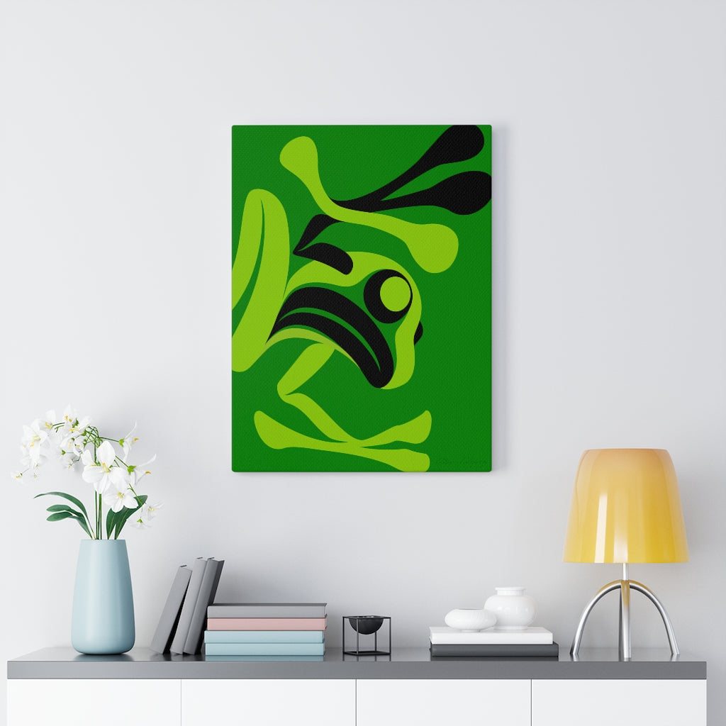 The Story Teller on Green Canvas Gallery Wraps