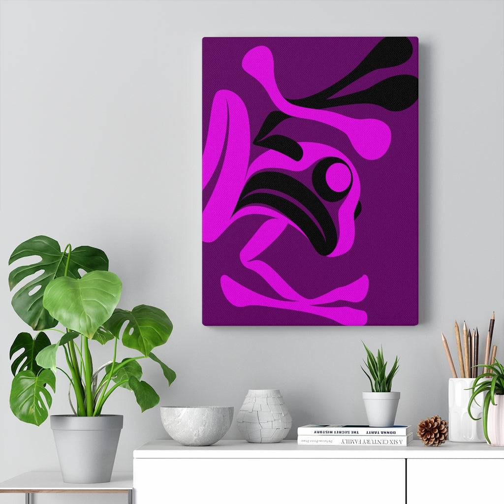 The Story Teller on Purple Canvas Gallery Wraps