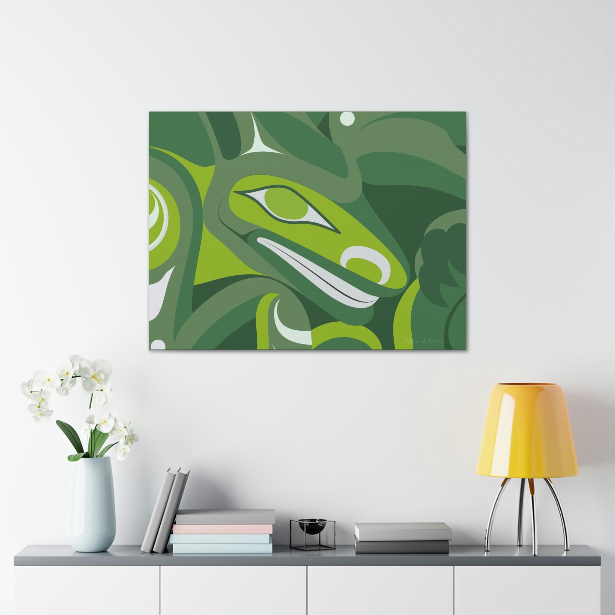 Jade Timber Wolf on Canvas 2023