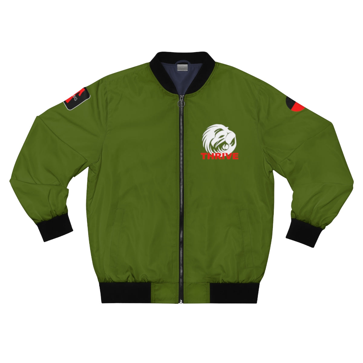 Men's Olive Green Thrive Bomber Jacket