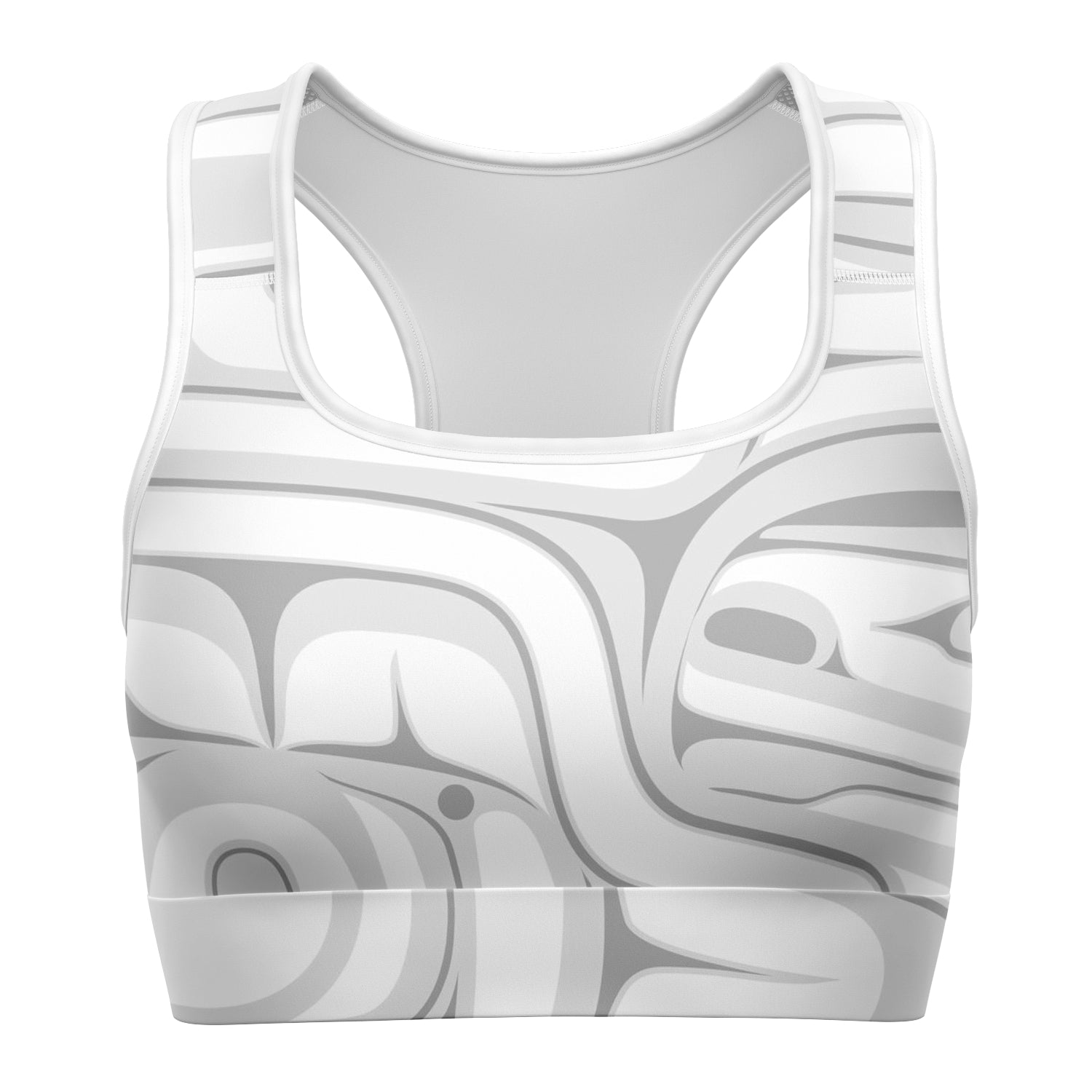 White & Grey Sports Bra