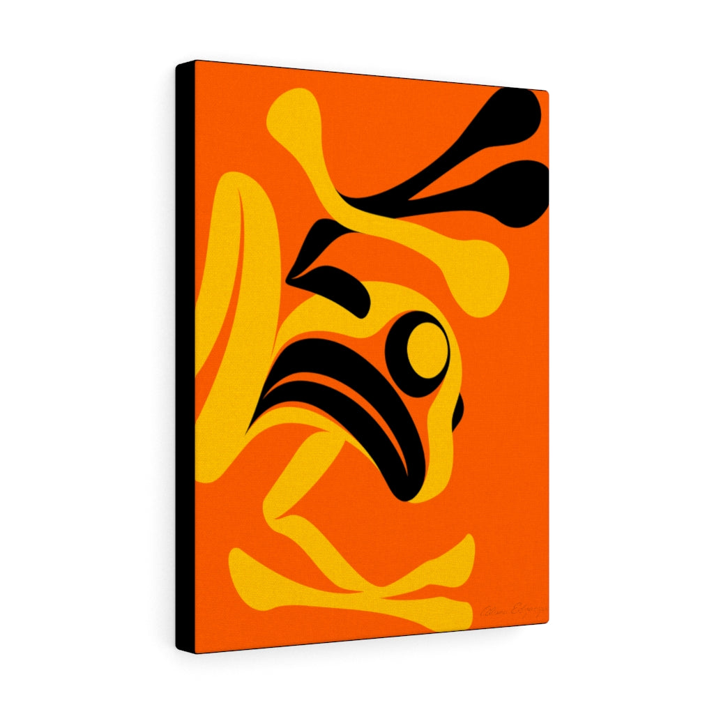 The Story Teller on Orange Canvas Gallery Wraps