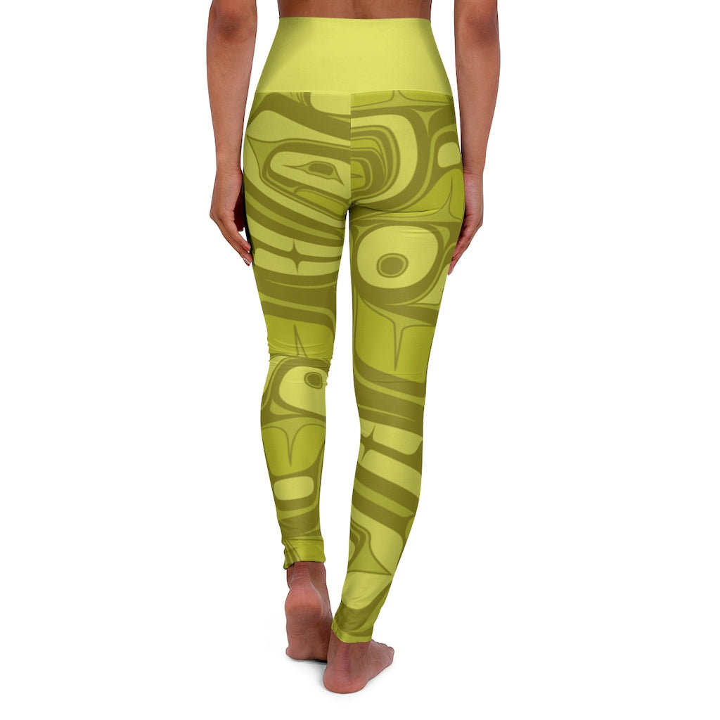 Lime High Waisted Yoga Leggings