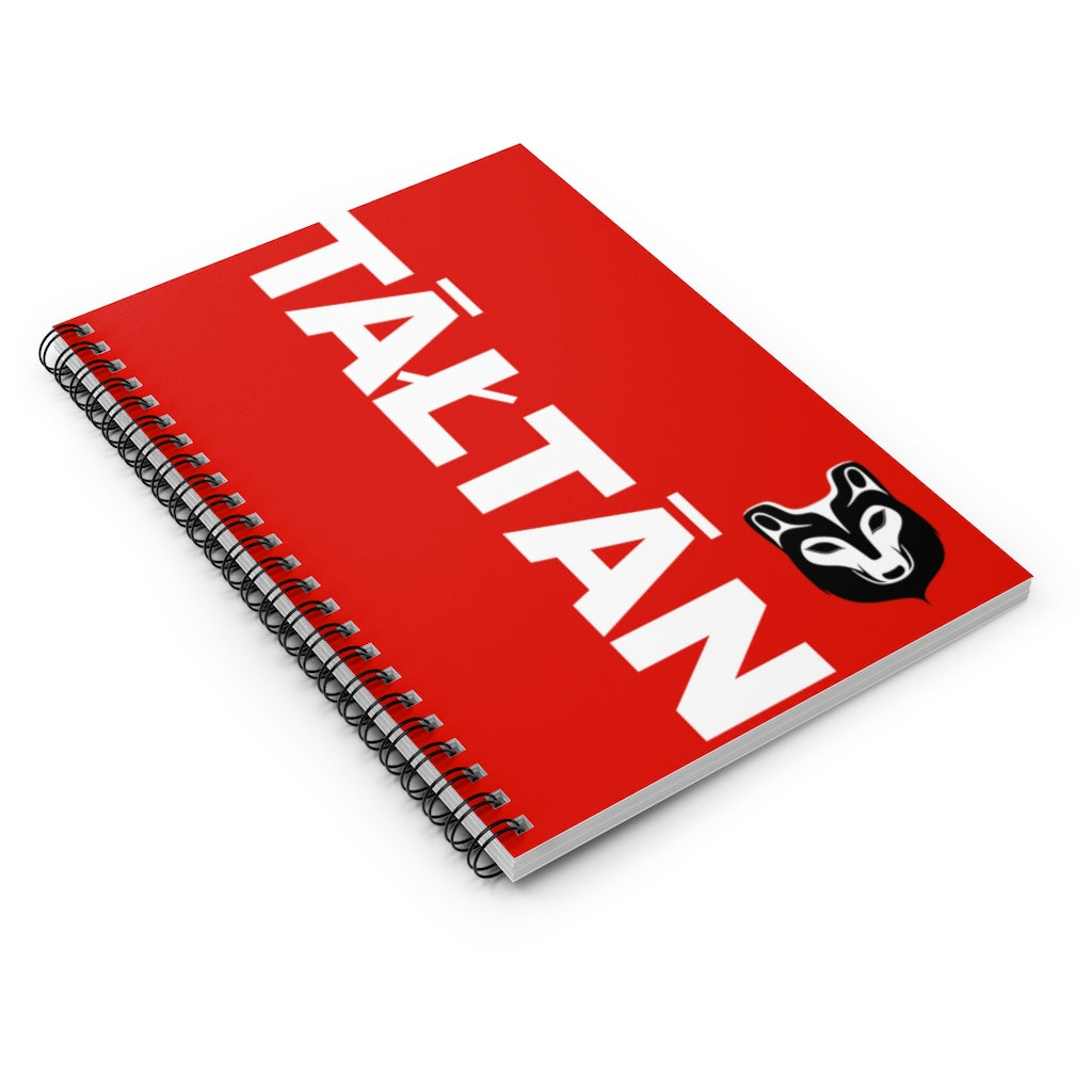 Tāłtān Wolf Spiral Notebook - Ruled Line