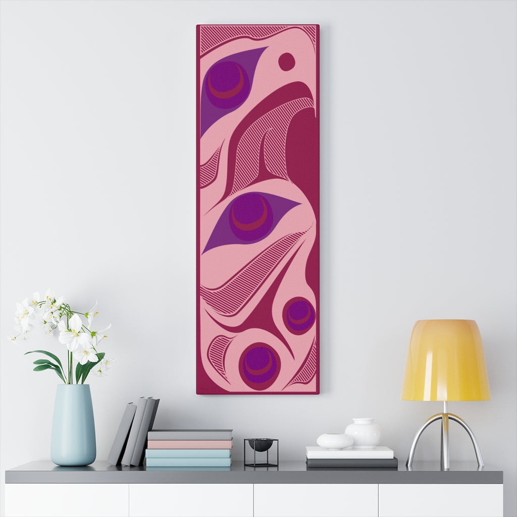 pink n purple hawk on Canvas Gallery Wraps