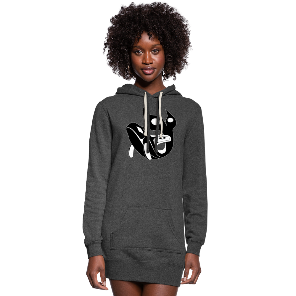 Women's Orca Hoodie Dress - heather black